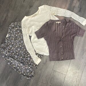 LOFT Stylish Blouses and Sweater Set size small